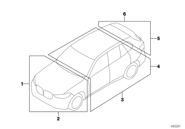 2020 BMW X5 Label "Chassis Number" Diagram for 71217352915