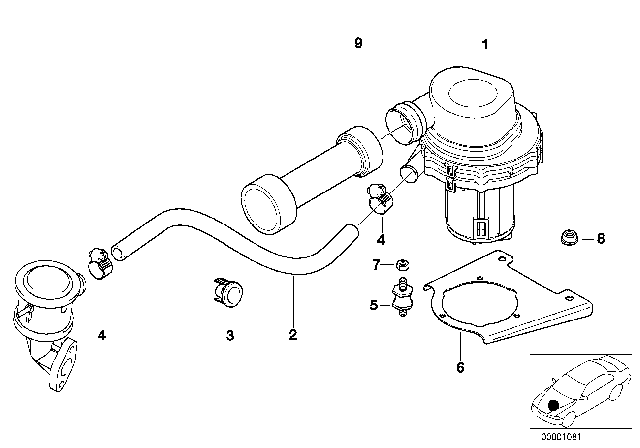 2000 BMW Z3 M Pressure Hose Assy Diagram for 11721432867