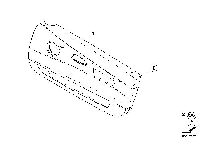 2004 BMW Z4 Door Lining Leather Left Diagram for 51417055947