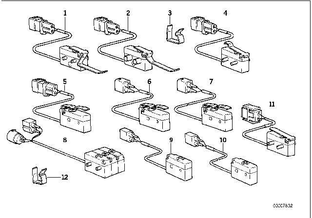 1997 BMW 840Ci Microswitch Diagram