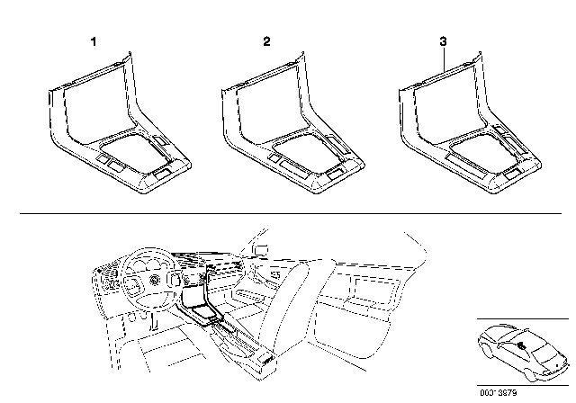 1995 BMW 325i Individual Wood Storing Partition Diagram