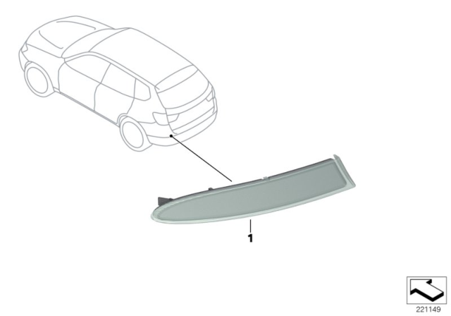 2014 BMW X3 Reflector Right Diagram for 63257352210