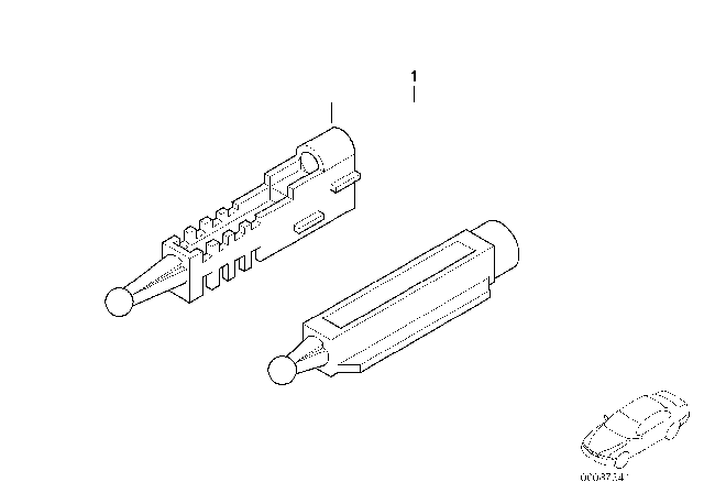 2001 BMW 540i Adjusting Element, Headlight Diagram