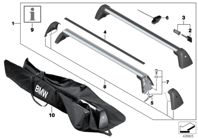 2019 BMW 740e xDrive Set, Protective Caps Incl. Clip Diagram for 82792405963