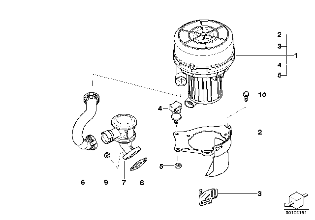 2005 BMW Z4 Pressure Hose Assy Diagram for 11727508048