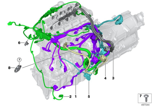 2018 BMW 530i xDrive Engine Wiring Harness Diagram