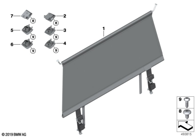 2019 BMW X5 TRIM MOUNT SEPARATING NET, F Diagram for 51477479755