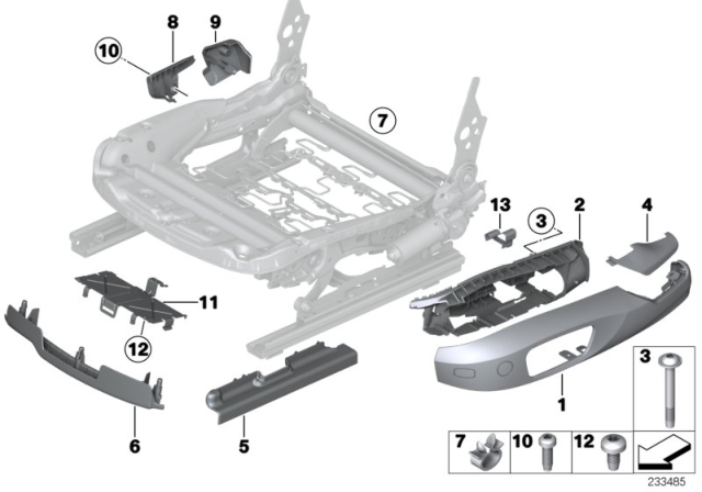 2018 BMW X4 Seat, Front, Seat Panels, Electrical Diagram