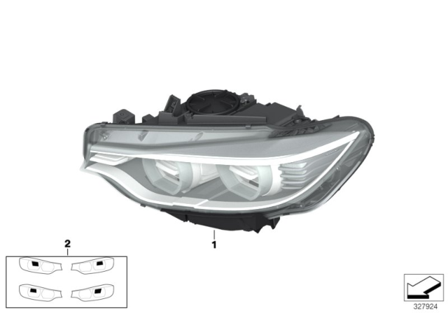 2016 BMW M4 Headlight Diagram