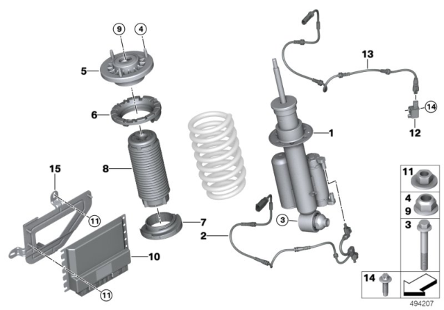 2020 BMW M850i xDrive Spring Strut, Rear Diagram