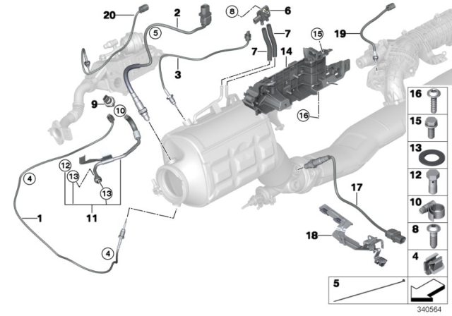 2015 BMW X5 Temperature Sensor Diagram for 13628574358