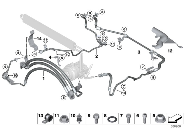 2018 BMW X6 M Oil Lines / Adaptive Drive Diagram