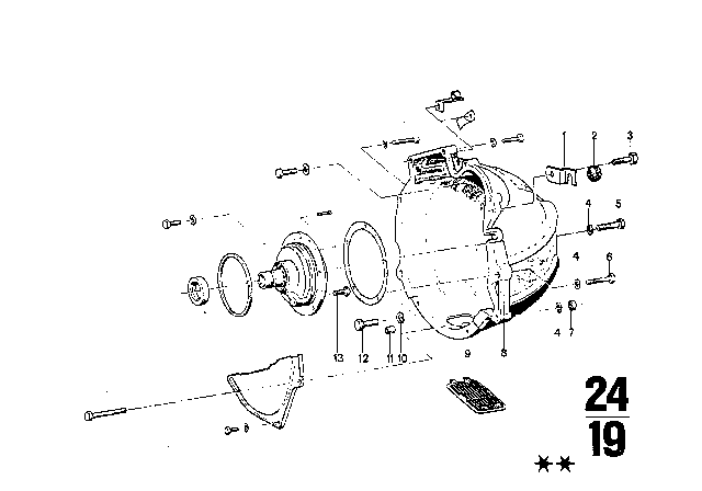 1974 BMW 3.0S Housing & Attaching Parts (Bw 65) Diagram 2