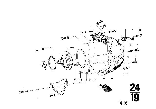 1975 BMW 3.0Si Housing & Attaching Parts (Bw 65) Diagram 2