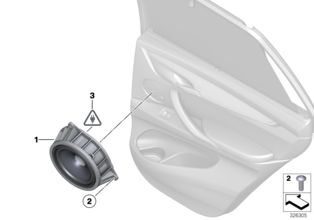 2019 BMW X6 Single Parts For HIFI System Diagram 2