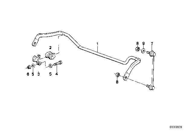1989 BMW 325ix Support Diagram for 31351701066
