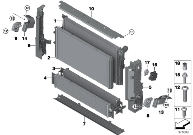 2020 BMW i8 Radiator Diagram for 17117600522