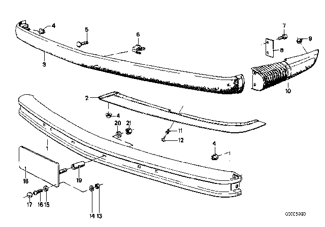 1981 BMW 320i Base Diagram for 51181832855