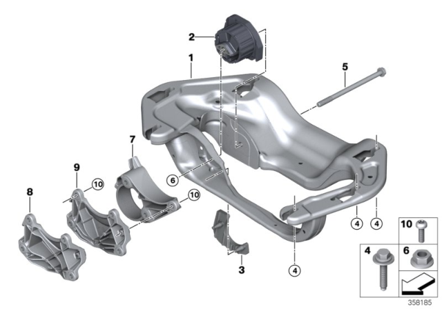 2014 BMW X5 Gearbox Suspension Diagram