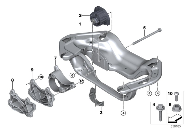 2016 BMW X5 Gearbox Suspension Diagram