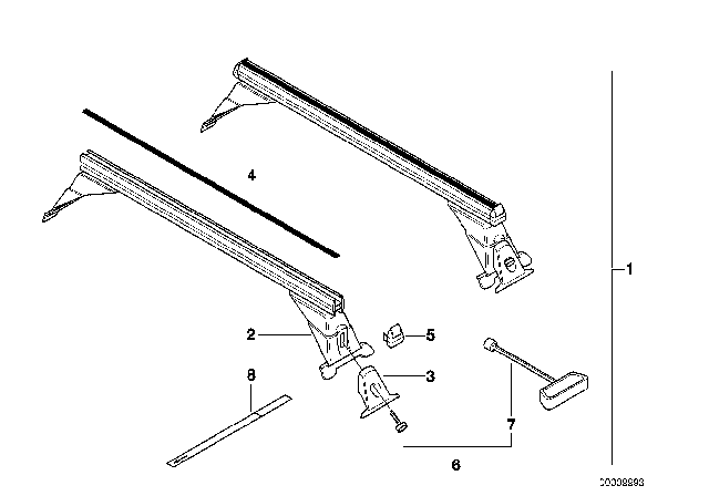 1995 BMW M3 Base Support System Diagram