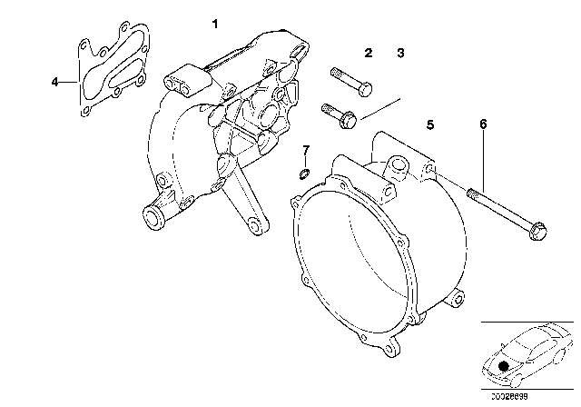 2000 BMW 750iL Single Parts For Alternator Water-Cooled Diagram