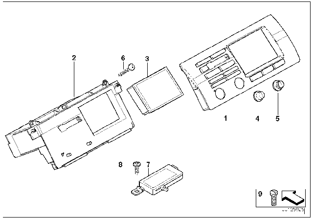 2002 BMW X5 On-Board Monitor Diagram 1