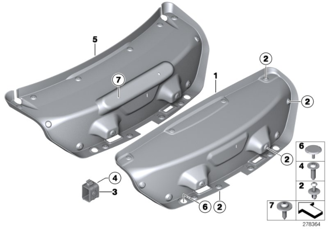 2018 BMW M6 Trim Panel, Rear Trunk / Trunk Lid Diagram 2