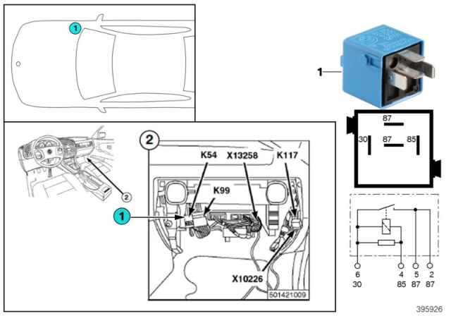 1994 BMW 325i Relay, Door Lock Heating Diagram 2