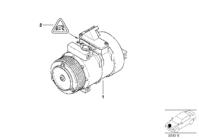 2000 BMW X5 Rp Air Conditioning Compressor Diagram