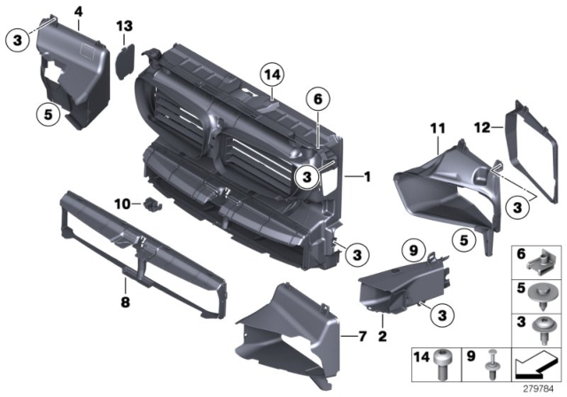 2012 BMW 528i Air Duct Diagram for 51747224662