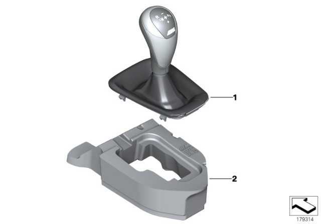 2012 BMW M3 Gearshift Knobs / Coverings / Plaques Diagram