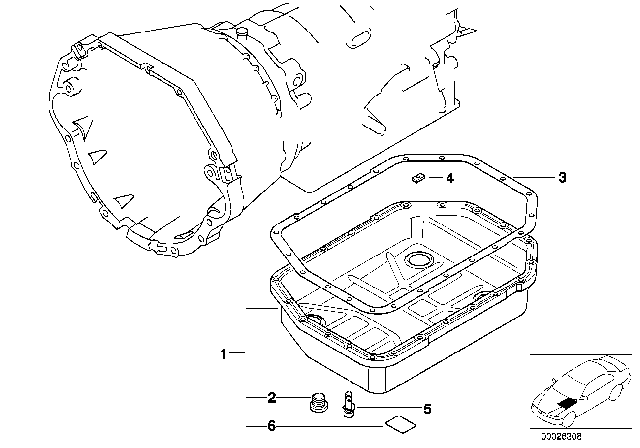 2000 BMW X5 Oil Pan (A5S440Z) Diagram