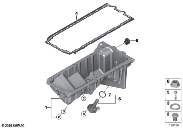 2012 BMW 740Li Oil Pan Diagram