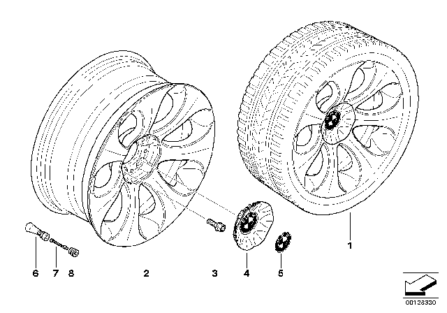 2005 BMW 645Ci BMW LA Wheel, Ellipsoid Styling Diagram