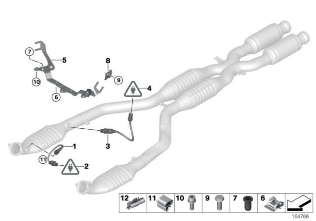 2010 BMW M3 Lambda-Probe Bracket Diagram for 11787838489