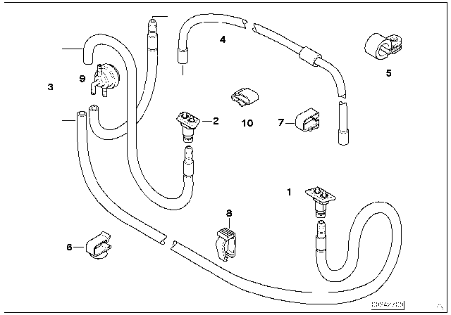 2002 BMW 525i Sedan(E39) Single Parts For Head Lamp Cleaning Diagram