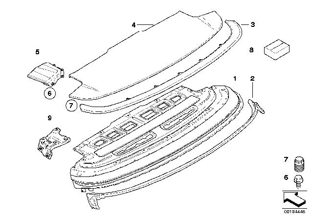 2012 BMW 328i Folding Top Compartment Diagram