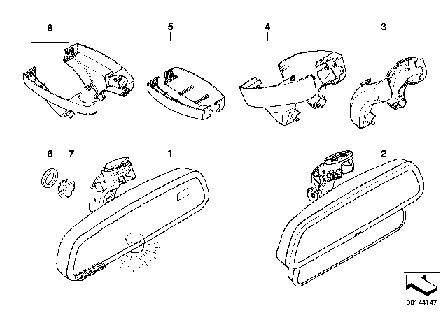 2012 BMW 328i Interior Mirror Diagram