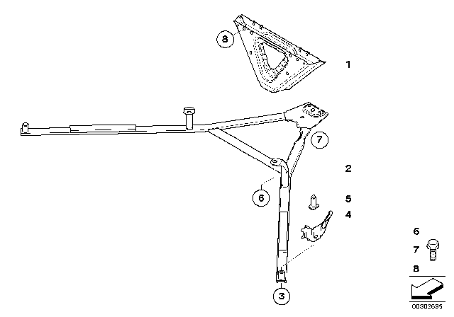 2009 BMW 328i Reinforcement, Body Diagram