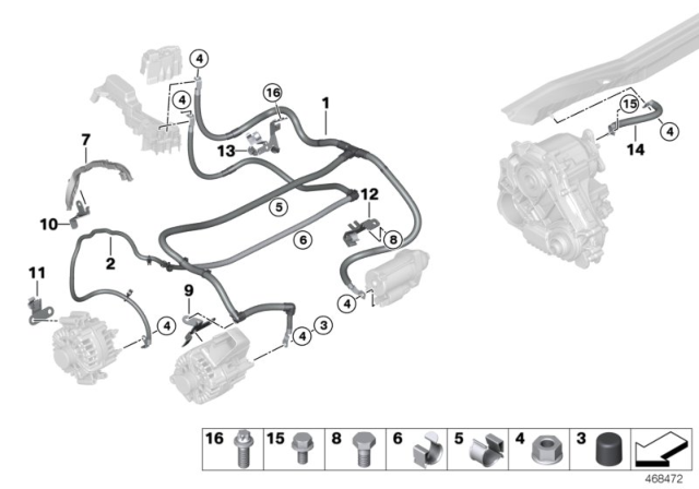 2019 BMW M760i xDrive GROUND CABLE Diagram for 12428645873