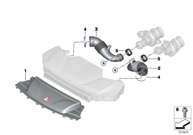 2016 BMW X6 Air Ducts Diagram