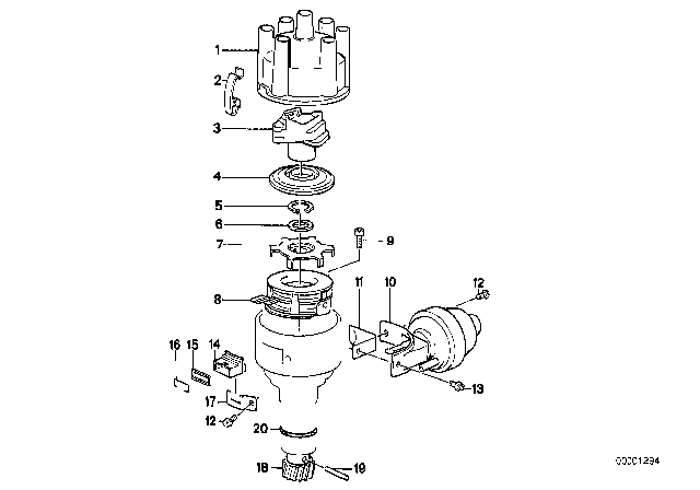 1980 BMW 528i Clip Diagram for 12111268386