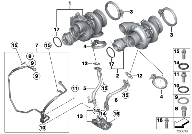 2016 BMW M6 Turbo Charger With Lubrication Diagram