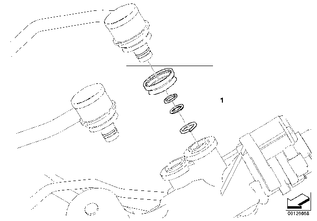 2003 BMW 745Li Repair Kit, Oil Pipe Quick Coupling Diagram