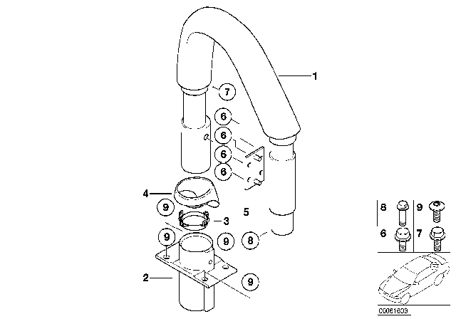 2000 BMW Z8 Rollover Bar Diagram