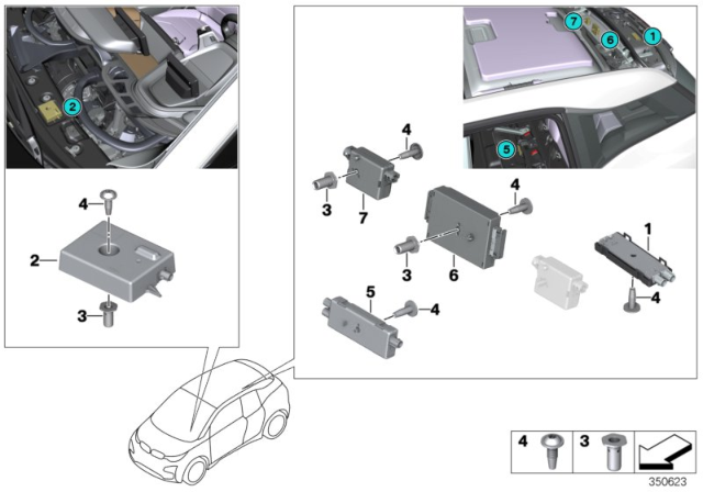 2014 BMW i3 Single Parts For Antenna-Diversity Diagram