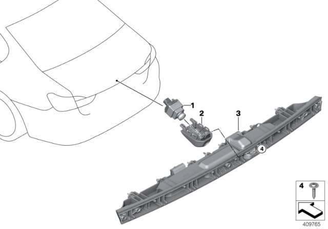 2017 BMW 750i xDrive Reversing Camera Diagram for 66559495896