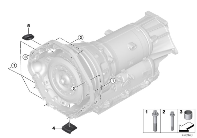 2018 BMW M760i xDrive Transmission Mounting Diagram