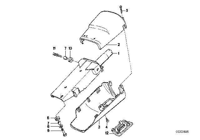 1988 BMW 325ix Steering Column - Tube / Trim Panel Diagram 2